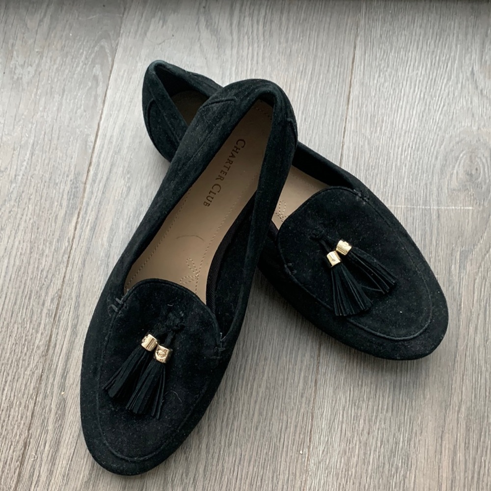 Charter Club Black Velvet Loafers